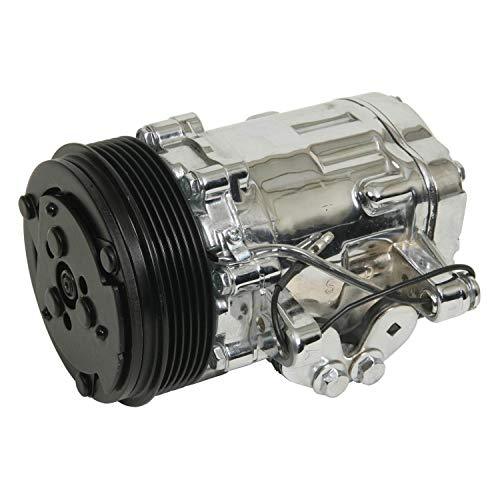 Holley 199-106 A/C Compressor SD7 Sanden Uses R-134a Polished A/C Compressor - Mammoth Racing -199-106