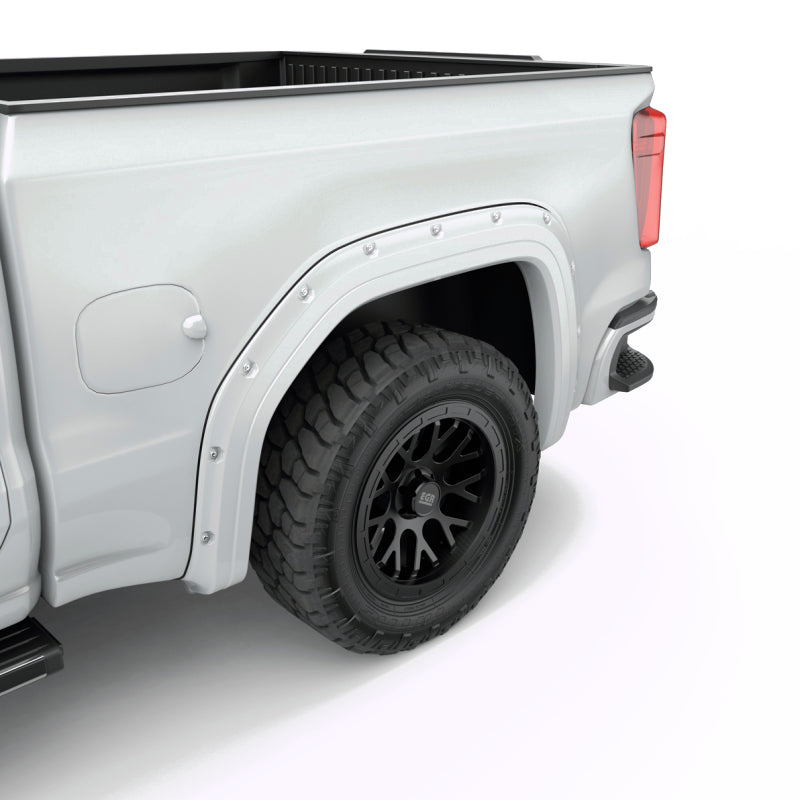 EGR 19-23 Gmc Sierra 1500 Summit Traditional Bolt-On Look Fender Flares White Set Of 4 - Mammoth Racing -