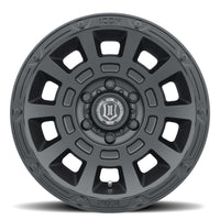 Icon Thrust 17x8.5 5x150 25mm Offset 5.75in BS Satin Black Wheel - Mammoth Racing -