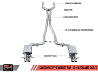 AWE Tuning 2019+ Mercedes-Benz C63 AMG Coupe (W205) SwitchPath Cat-Back Exhaust - No Tips - Mammoth Racing -
