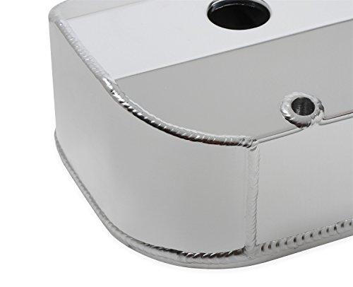 Quick Fuel Technology 128-22QFT Valve Covers Fabricated Aluminum Long Bolt w/Hole Laser Etched QFT Logo Silver Pair Valve Covers - Mammoth Racing -128-22QFT