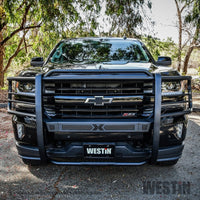 Westin 16-18 Chevy Silverado 1500 Sportsman X Grille Guard - Textured Black - Mammoth Racing -
