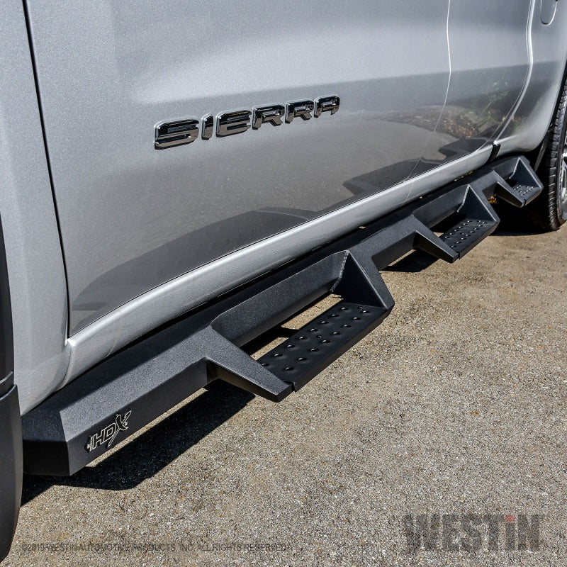 Westin 19-20 GM 1500 DC 6.5ft bed (Excludes LD/Limited) HDX Drop W2W Nerf Step Bars - Textured Black - Mammoth Racing -
