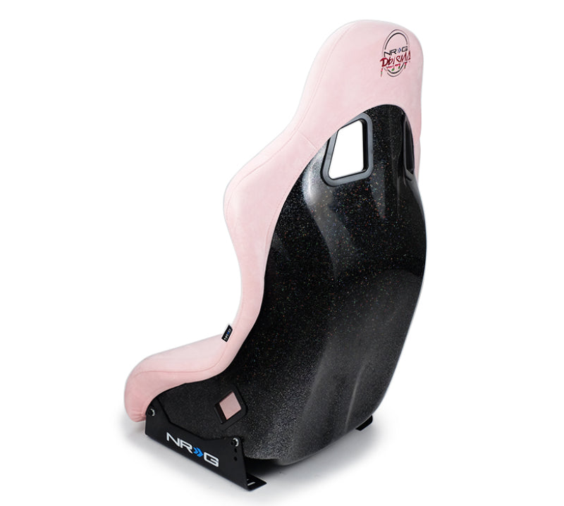NRG FRP Bucket Seat Prisma Edition w/ Pearlized Back and Pink Alcantara (Medium) - My Store