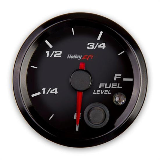 Holley 553-133 Holley EFI Fuel Level Gauge 2 1/16 in. Dia. Level Programmable Black Face Black Bezel Holley EFI Fuel Level Gauge