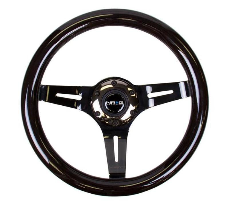 NRG Classic Wood Grain Steering Wheel (310mm) White w/Neochrome 3-Spoke Center - My Store