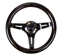 NRG Classic Wood Grain Steering Wheel (310mm) White w/Neochrome 3-Spoke Center - My Store