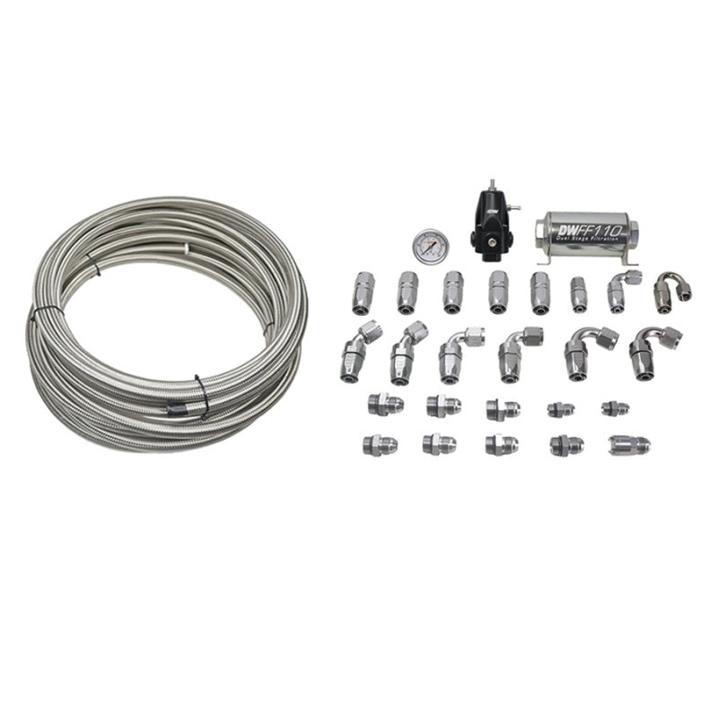 DeatschWerks 16-19 Cadillac CTS-V X2 Series Pump Module -8AN Feed w/ -6AN Return PTFE Plumbing Kit - Mammoth Racing -