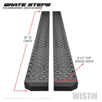 Westin Grate Steps Running Boards 83 in - Textured Black - Mammoth Racing -