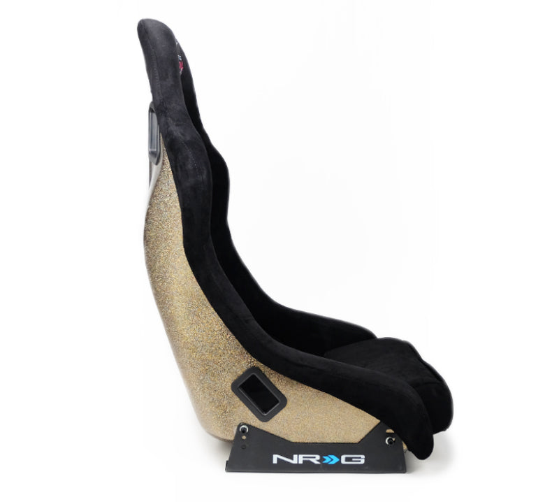 NRG FRP Bucket Seat ULTRA Edition - Medium (Black Alcantara/Gold Glitter Back) - My Store