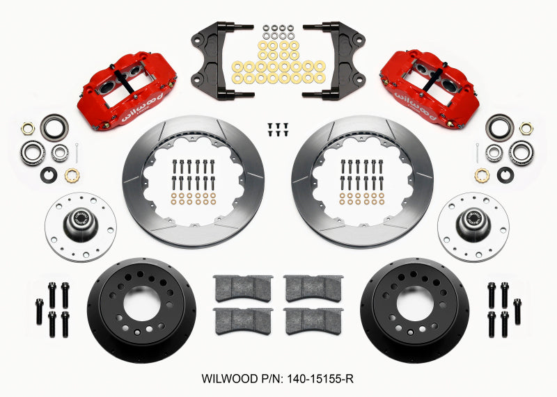 Wilwood Narrow Superlite 6R Front Hub Kit 12.88in Red WWE ProSpindle (5x4.75in 5x5.00in Hub) - My Store