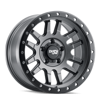 Dirty Life 9309 Canyon Pro 17x9/5x127 BP/-12mm Offset/71.5mm Hub Satin Graphite Wheel - Beadlock - Mammoth Racing -