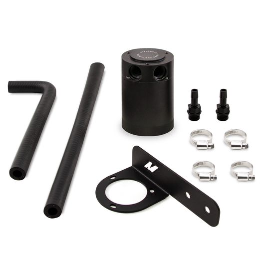 Mishimoto 2016+ Honda Civic 1.5L Turbo Baffled Oil Catch Can Kit - Black (PCV Side) - Mammoth Racing -