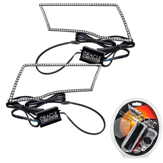 Oracle Dodge Ram Sport 09-18 LED Headlight Halo Kit - ColorSHIFT w/ RF Controller - Mammoth Racing -