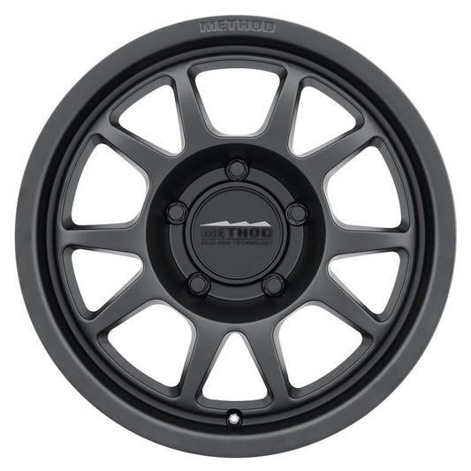 Method Mr702 17x7.5 +50mm Offset 5x130 78.1mm CB Matte Black Wheel - Mammoth Racing -
