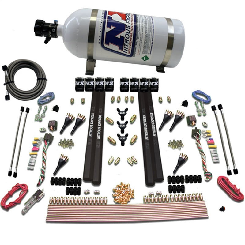Nitrous Express 6 Cyl SX2 Dual Stage Nozzle Nitrous Kit w/10lb Bottle - My Store