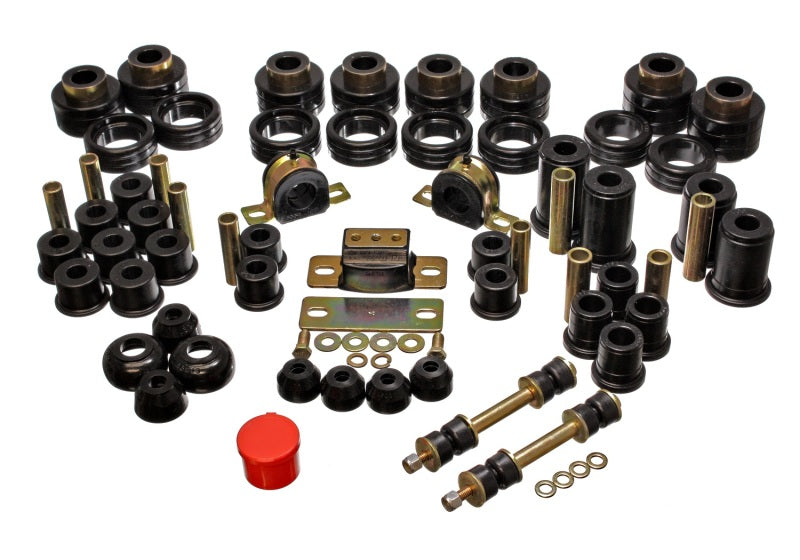 Energy Suspension 88-98 Chevy/GMC 2WD 1/2, 3/4, 1 Ton PickUp Black Hyper-flex Master Bushing Set - Mammoth Racing -