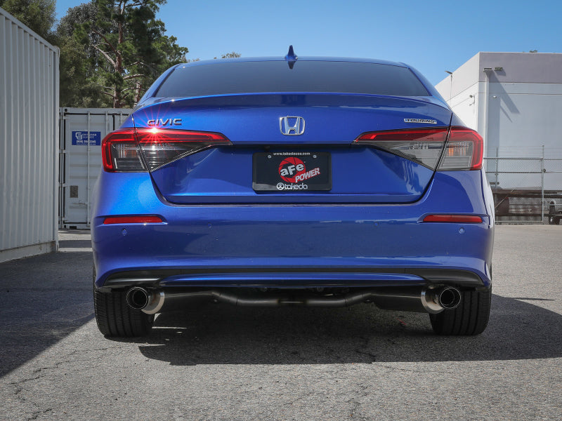aFe Takeda 2.5in 304 SS Cat-Back Exhaust System w/CF Tips 2022+ Honda Civic L4-1.5L (t) - Mammoth Racing -