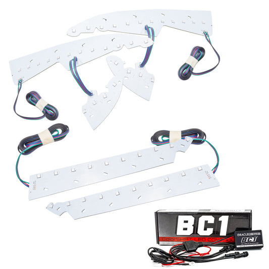 Oracle 14-15 GMC Sierra Headlight DRL Upgrade Kit - ColorSHIFT w/ BC1 Controller - Mammoth Racing -