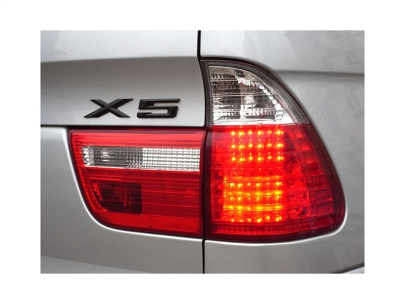 Spyder BMW E53 X5 00-06 4PCS LED Tail Lights Red Clear ALT-YD-BE5300-LED-RC - Mammoth Racing -