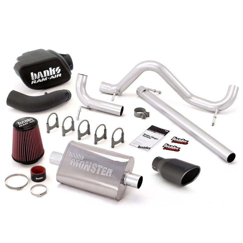 Banks Power 07-11 Jeep 3.8L Wrangler - 2dr Stinger Sys (no AutoMind) - SS Single Exh w/ Black Tip - Mammoth Racing -