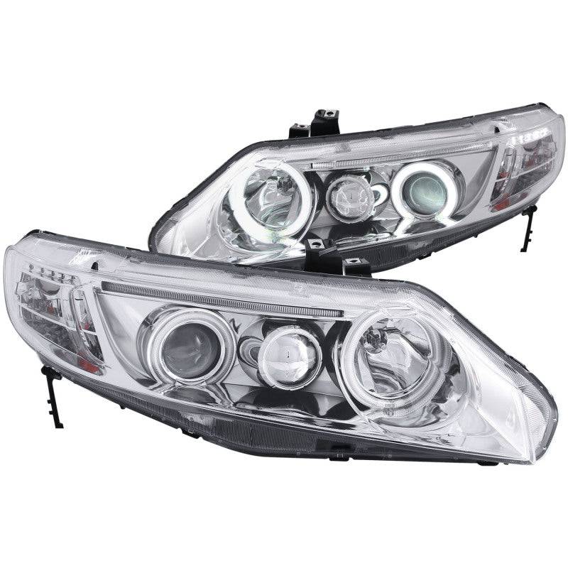 ANZO 2006-2011 Honda Civic Projector Headlights w/ Halo Chrome (CCFL) - My Store