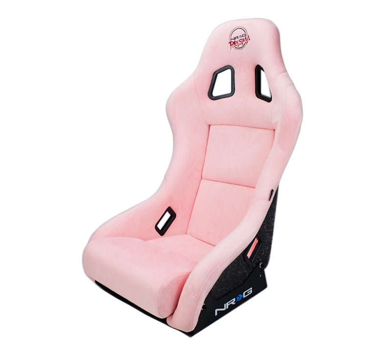 NRG FRP Bucket Seat Prisma Edition w/ Pearlized Back and Pink Alcantara (Medium) - My Store