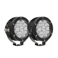 Westin Axis LED Auxiliary Light 4.75 inch Round Flood w/3W Osram (Set of 2) - Black - Mammoth Racing -