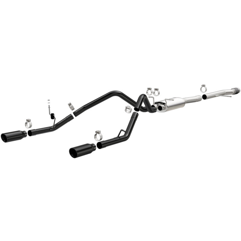 MagnaFlow SYS Cat-Back 4in Black Dual Split Rear Tips 14-15 Chevy Silverado/GMC Sierra 4.3l-5.3l - Mammoth Racing -