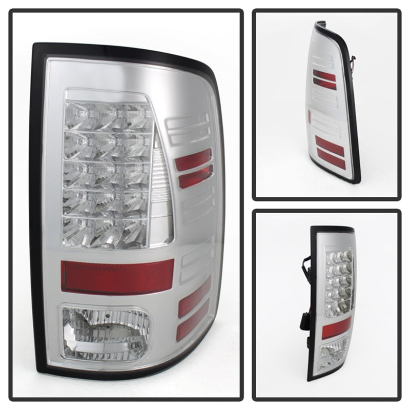 Spyder Dodge Ram 1500 13-14/Ram 2500 13-14 LED Tail Lights LED Model only - Chrm ALT-YD-DRAM13-LED-C - Mammoth Racing -