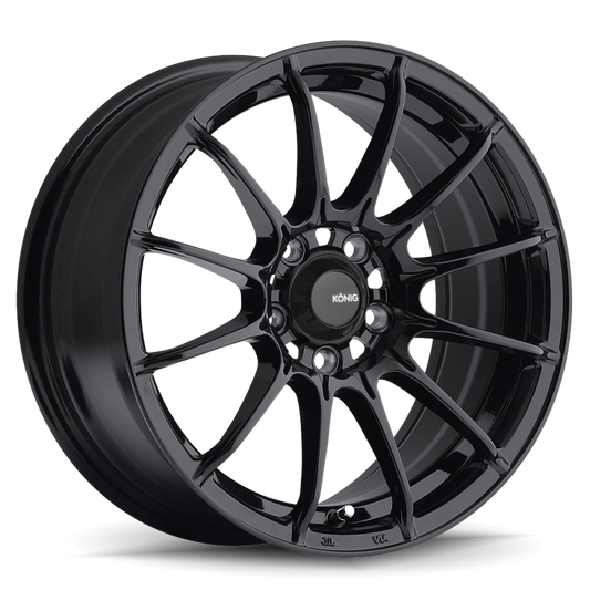 Konig Dial In 15x7 4x100 Et35 Gloss Black - Mammoth Racing -