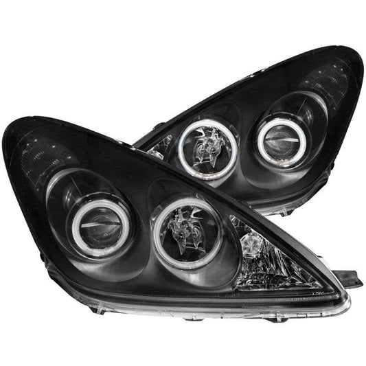 ANZO 2002-2003 Lexus Es300 Projector Headlights w/ Halo Black - My Store