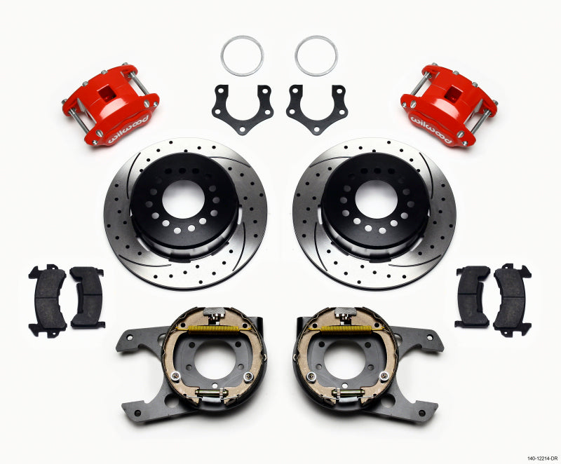 Wilwood D154 P/S P-B Kit Drilled-Red Mopar/Dana 2.36in Off w/Snap Ring Brng - Mammoth Racing -