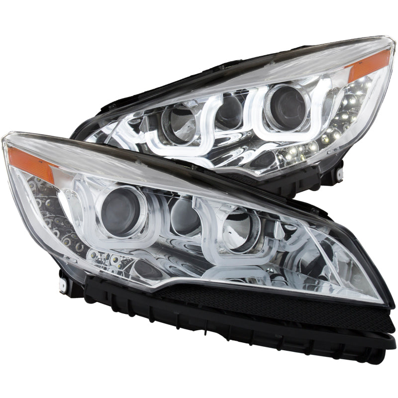 ANZO 2013-2015 Ford Escape Projector Headlights w/ U-Bar Chrome - Mammoth Racing -