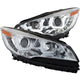 ANZO 2013-2015 Ford Escape Projector Headlights w/ U-Bar Chrome - Mammoth Racing -