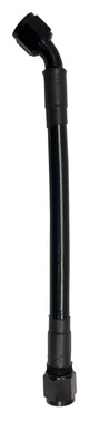 Fragola -10AN Ext Black PTFE Hose Assembly Straight x 45 Degree 48in - Mammoth Racing -