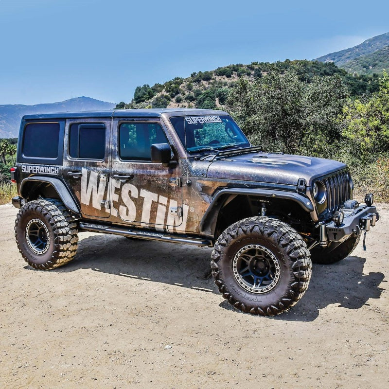 Westin 18-23 Jeep Wrangler JL Unlimited 4dr Rock Slider - Textured Black - Mammoth Racing -