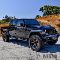 Westin 2020 Jeep Gladiator PRO TRAXX 5 WTW Oval Nerf Step Bars - Black - Mammoth Racing -