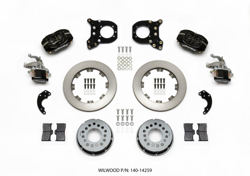 Wilwood Forged Dynalite P/S Rear Kit w/MC4 P-Brake Chev 12 Bolt w/Clip Elimin-Staggered - My Store