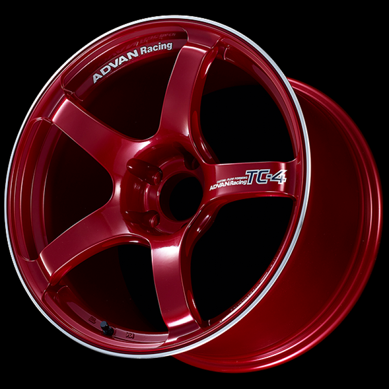 Advan TC4 18x9 +25 5-114.3 Racing Candy Red and Ring Wheel - My Store