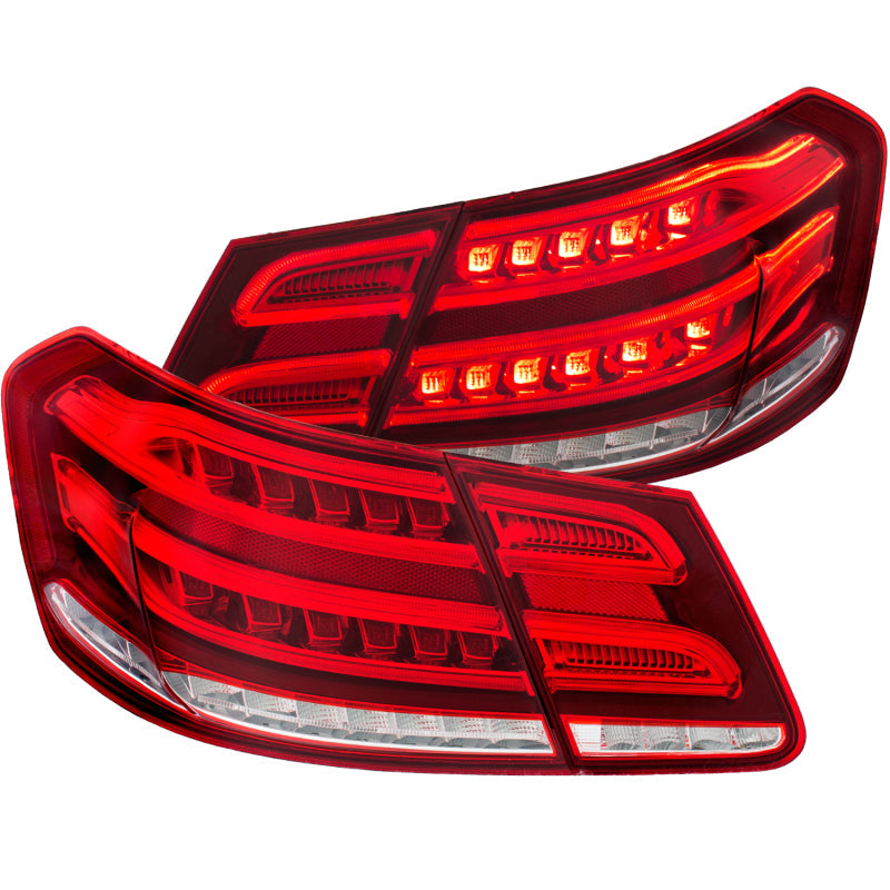 ANZO 2010-2013 Mercedes Benz E Class W212 LED Taillights Red/Clear - Mammoth Racing -