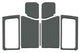 DEI 2019+ Jeep Wrangler JL 2DR Leather Look Headliner Complete Kit - Gray - Mammoth Racing -