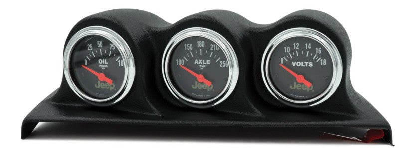 Autometer 07-10 Jeep Wrangler JK Oil PSI/Axle Temp/Volt 3 Piece Gauge Kit - My Store