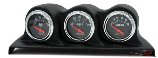 Autometer 07-10 Jeep Wrangler JK Oil PSI/Axle Temp/Volt 3 Piece Gauge Kit - My Store