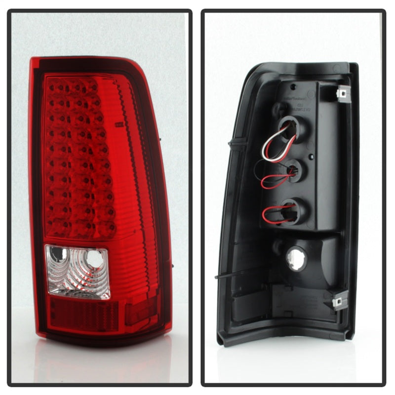 Xtune Chevy Silverado 1500/2500/3500 03-06 LED Tail Lights Red Clear ALT-ON-CS03-LED-RC - Mammoth Racing -