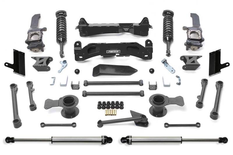 Fabtech 10-15 Toyota 4Runner 4WD 6in Perf Sys w/Dl 2.5c/o & 2.25 - Mammoth Racing -