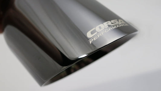 Corsa Single Universal 2.75in Inlet / 4.5in Outlet Black PVD Pro-Series Tip Kit - Mammoth Racing -