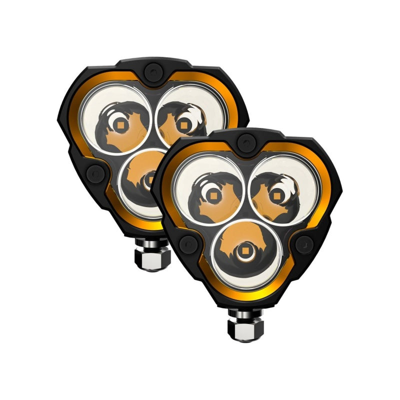 KC HiLiTES Flex ERA 3 LED Light Spot Beam Pair Pack System - Mammoth Racing -