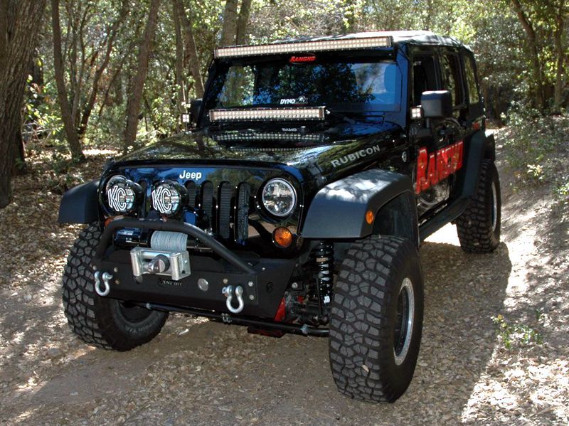 KC HiLiTES 07-18 Jeep JK 50in. C-Series C50 LED Light Bar w/Overhead Mount Bracket Kit - Mammoth Racing -