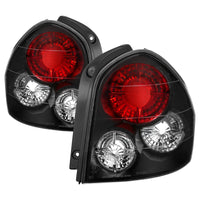 Spyder Hyundai Santa Fe 01-06 (01-04 Model use 3 Bulbs only)Euro Tail Lights Blk ALT-YD-HYSF01-BK - Mammoth Racing -